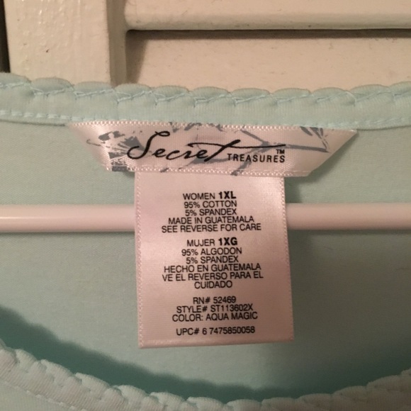 Woman’s Secret Treasures shirt size 1XL - Picture 2 of 4